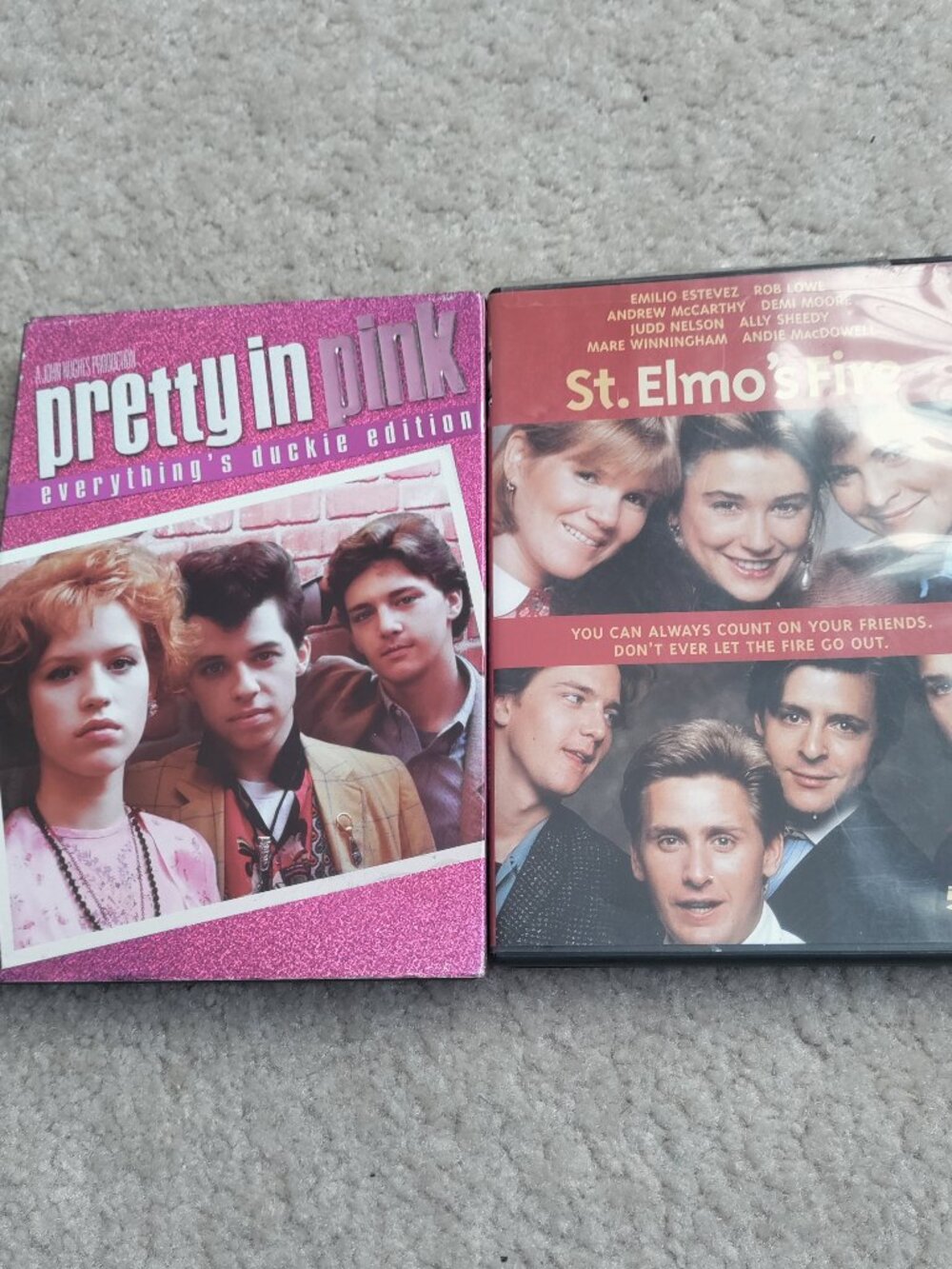 (2) DVD Lot Pretty In Pink (Everything's Duckie Edition) w/Case & St. Elmos Fire